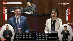 翁曉玲質詢卓榮泰。(圖/翻攝自國會頻道YT)
