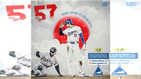 ▲大谷翔平跑出57盜，超越鈴木一朗成為單季最多盜日籍球員。（圖／翻攝自道奇推特）