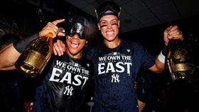 ▲賈吉（Aaron Judge）28日對海盜的比賽輪休。（圖／翻攝自洋基推特）