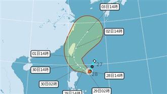 山陀兒速度慢！歐洲預測「颱風貫穿台灣」