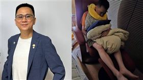 486先生手術後只能坐著睡覺。（圖／翻攝自486先生臉書）