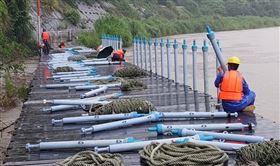 颱風來襲，新北河濱公園設施預防性撤離。（圖／取自新北市高灘處）