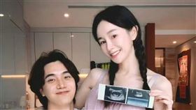 張檬宣布懷孕。（圖／翻攝自微博）