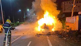 颱風,焦屍,台南,車禍,火燒車,柳營區