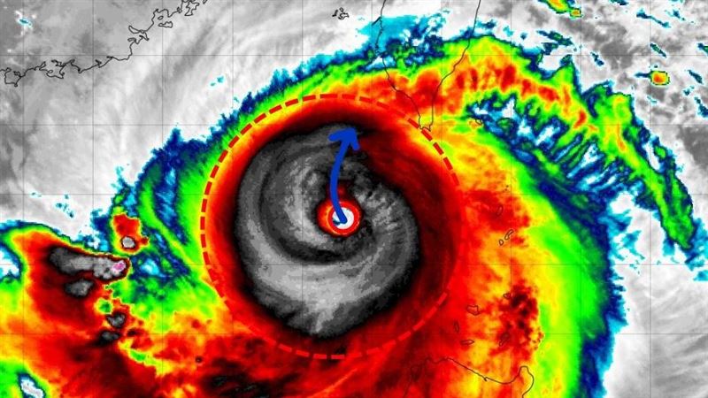 山陀兒「颱風眼變銳利」!眼牆附近很暴力