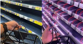 ▲強颱山陀兒來勢洶洶！他見超市這慘況舉空籃嘆「是要來一個月嗎？」（圖／臉書路上觀察學院）

