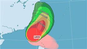 暴風圈侵襲率（圖／中央氣象署）