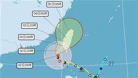 山陀兒1002 08:00（圖／翻攝自中央氣象署）