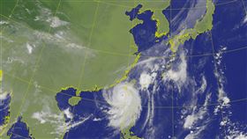 颱風山陀兒10/02 13:00。（圖／翻攝自中央氣象署）