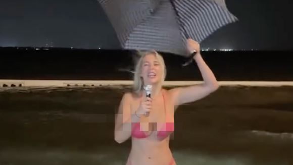 颶風肆虐美國！辣模比基尼報災情下場慘了