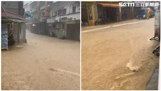豪雨炸基隆！南榮河幾乎滿溢…居民心驚驚