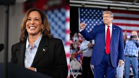 2024美國總統大選，賀錦麗跟川普激烈交鋒。（圖／翻攝自兩人臉書）