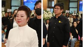 白冰冰跟胡瓜分別出席告別式。（圖／民視提供）