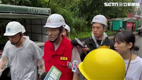 基隆市長謝國樑前往新豐街勘災。（圖／翻攝畫面）