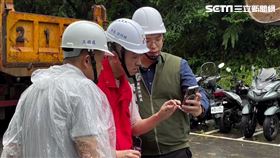 基隆市長謝國樑前往新豐街勘災。（圖／翻攝畫面）