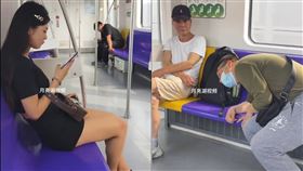 中國,電車,偷看,阿公,癡漢,裙底風光