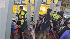 畫面太荒謬！新北男釣蝦場醉翻　警察「連人帶椅扛走」全場狂喊：進喔。（圖／翻攝自TikTok）