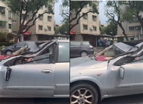 高雄車,車身變形,高雄災情,山陀兒
（圖/翻攝自路上觀察學院）