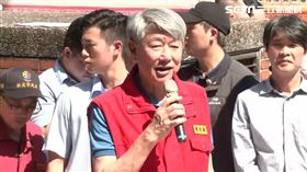 ▲視察金山復原工作，經濟部長郭智輝致詞。