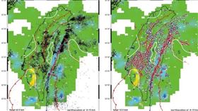 台灣有5個極少地震區域（白色縣區域），其中學者發現桃園台地和北港高區屬於真正無震帶。（圖／翻攝自國家災防科技中心）