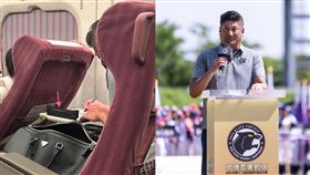 ▲網友巧遇辜仲諒搭高鐵，在車上認真作筆記和秘書討論棒球。（圖／irina.kuo授權提供）