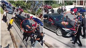 中國,河南,彩禮,接親,趴車,大舅子,攔車（圖／翻攝微博）