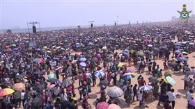 清奈航空展吸引近160萬人聚集。（圖／翻攝自Indian Air Force
臉書直播）