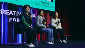 《影后》編導嚴藝文、監製丁長鈺與Netflix華語內容總監Maya Huang展開亞洲女性創作者的深度交流。（圖／Netflix提供）