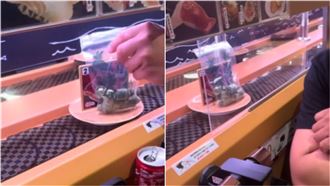 壽司郎又被惡搞！刺青男整袋檳榔丟轉盤上