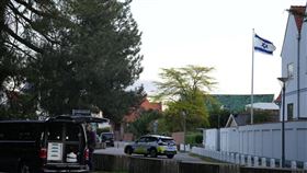 丹麥以色列大使館附近發生2起爆炸案。（圖／美聯社／達志影像）