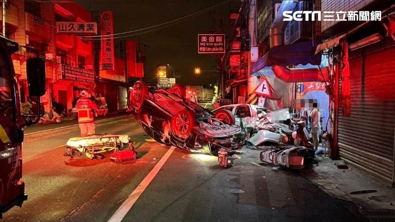 台中男酒駕撞8車！最衰苦主愛車變廢鐵