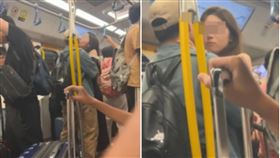 香港,地鐵,情侶,正妹,熱吻