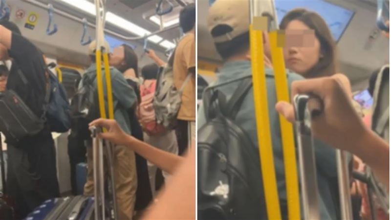 情侶地鐵車廂熱吻！網抓狂羨慕擁正妹女友