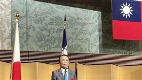 前日本首相麻生太郎參加雙十國慶慶祝活動。（圖／翻攝自林泉忠臉書）