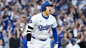 ▲大谷翔平季後賽近2戰僅敲1安。（圖／翻攝自X @dodgers）