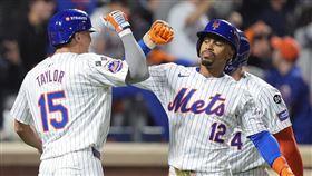 ▲林多（Francisco Lindor）炸滿貫砲，大都會逆轉費城人。（圖／美聯社／達志影像）