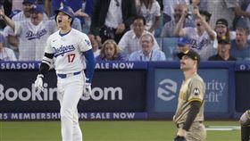 ▲大谷翔平炸裂3分砲幫助道奇追平比數。（圖／美聯社／達志影像）