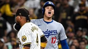 洛杉磯道奇隊大谷翔平敲出安打，送回1分打點。（圖／翻攝自洛杉磯道奇官方X）