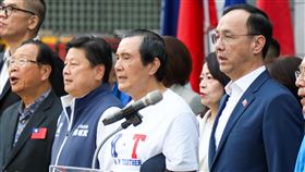 朱立倫、馬英九出席113年中華民國國慶升旗典禮。（圖／國民黨提供）