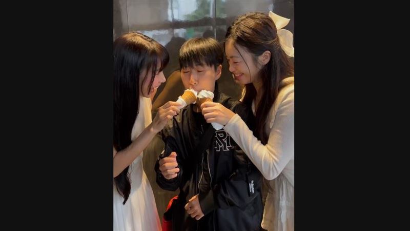 啦啦隊女神親餵冰淇淋　粉絲羞澀想找洞鑽