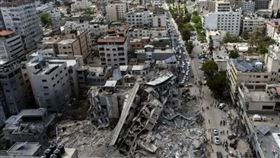 以色列空襲加薩市（圖／翻攝自推特）