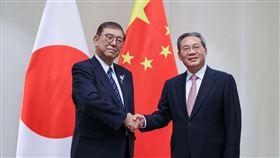 日本首相石破茂會見中國國務院總理李強（圖／翻攝自X平台首相官邸@kantei）
