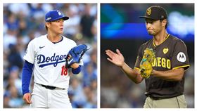 ▲山本由伸（左）和達比修有（右）將會同場先發。（圖／美聯社／達志影像）