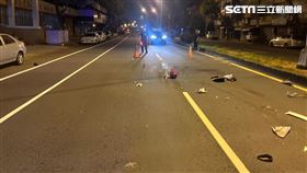 台中,潭子,物流,聯結車,機車,車禍,騎士,死亡（圖／翻攝畫面）