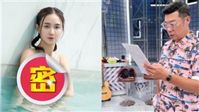 何妤玟抓包馬力歐看她寫真一手插口袋上下晃動。（組合圖／翻攝自何妤玟 IG）