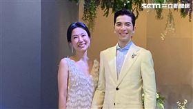 蕭敬騰和老婆（左）林有慧舉辦婚禮。（圖／記者鄭尹翔、王意馨攝影）