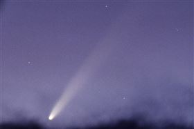 ▲台北市立天文館所拍紫金山－阿特拉斯彗星。（圖／翻攝台北市立天文館臉輸）
