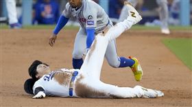 ▲大谷翔平7月23日後首次盜壘失敗。（圖／美聯社／達志影像）