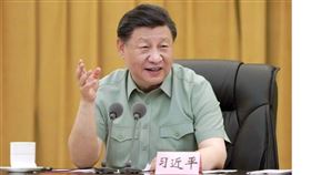習近平2023年7月26在西部戰區視察時發表談話。(翻攝中國國防部官網)