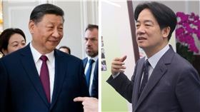 中國國家主席習近平、總統賴清德(組合圖)